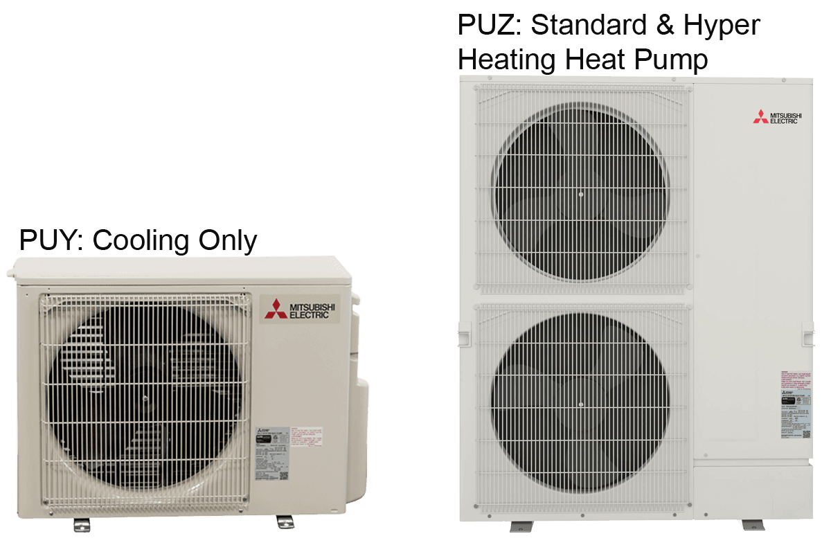 Mitsubishi low temperature ducted heat pump system for Connecticut homes